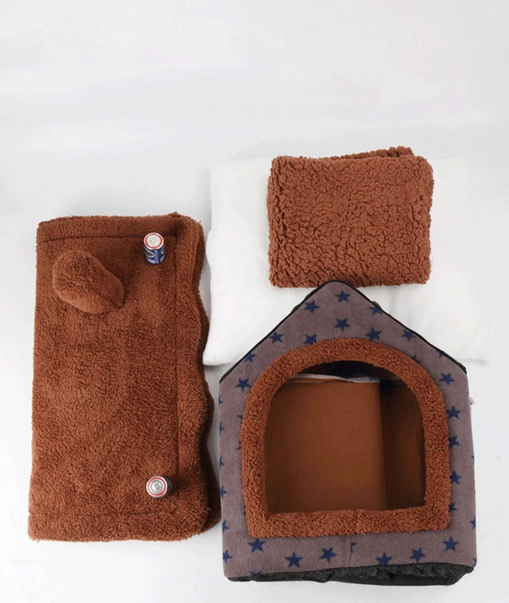 Château Animaux® Hondenhuis - Kattenhuis - 50 X 40x 46 Cm - Dierenhuis - Kattenhok - Hondentent - Hondenhuisjes Voor Binnen - Bruin 7 Château Animaux® Hondenhuis - Kattenhuis - 50 X 40x 46 Cm - Dierenhuis - Kattenhok - Hondentent - Hondenhuisjes Voor Binnen - Bruin - Afbeelding 7