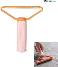 PRO-Deals | Dierenhaar Verwijderen - Haar Verwijderen - Type 1 - Kleur Oranje / Roze - Kattenharen - Vachtverzorging - Hondenharen - Pluizenverwijderaar - Haaruitval - Kledingreiniger