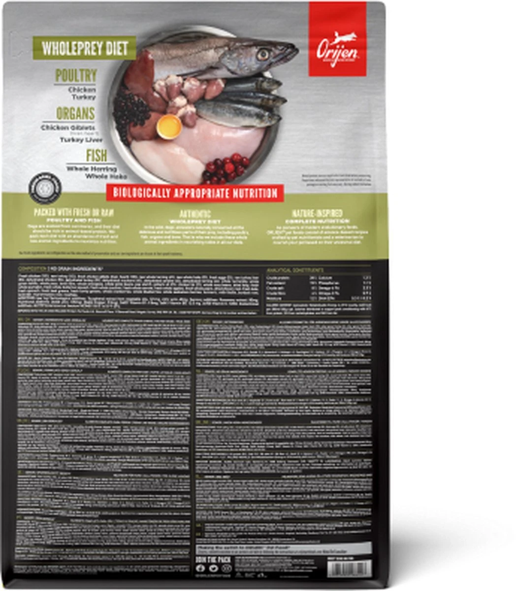 Orijen Whole Prey Senior Dog - Kip & Kalkoen - Hondenvoer - 11.4 Kg 20 Orijen Whole Prey Senior Dog - Kip & Kalkoen - Hondenvoer - 11.4 Kg - Afbeelding 20