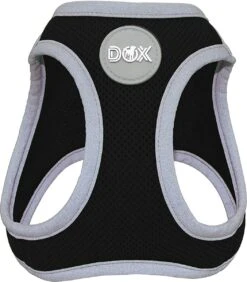 DDOXX Borstharnas Air Mesh, Step-In, Reflecterend | Vele Kleuren | Voor Kleine, Middelgrote En Middelgrote Honden | Hondenharnas Hond Kat Puppy | Kattenharnas Puppy Harnas | Zwart, M