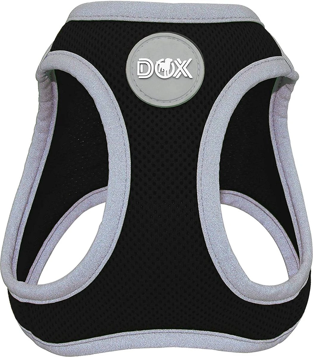 DDOXX Borstharnas Air Mesh, Step-In, Reflecterend | Vele Kleuren | Voor Kleine, Middelgrote En Middelgrote Honden | Hondenharnas Hond Kat Puppy | Kattenharnas Puppy Harnas | Zwart, M 1 DDOXX Borstharnas Air Mesh, Step-In, Reflecterend | Vele Kleuren | Voor Kleine, Middelgrote En Middelgrote Honden | Hondenharnas Hond Kat Puppy | Kattenharnas Puppy Harnas | Zwart, M