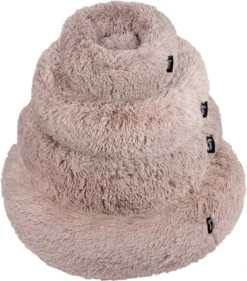 District 70 FUZZ - Hondenmand Comfortabel En Zacht Pluche - Zand, Oudroze, Donkergrijs En Lichtgrijs In S/M/L/XL - Maat: Large, Kleur: Zand -Hondenartikelen Winkel 1053x1200 2