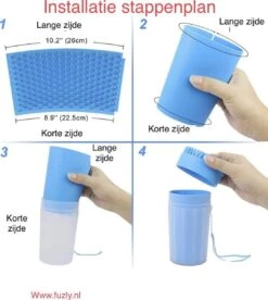 Fuzly - Hondenpoot Reiniger - + Handdoek - Hondenborstel - Hondenverzorging - Verzorging Hond - Hond Wassen - Blauw -Hondenartikelen Winkel 1075x1200 3