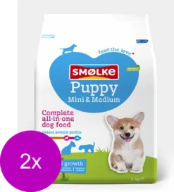 Smolke Puppy Mini-Medium - Hondenvoer - 2 X 3 Kg -Hondenartikelen Winkel 1087x1200