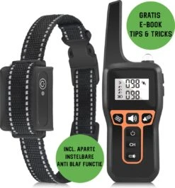 Anti Blafband EN Trainingshalsband In 1 - UNIEK SYSTEEM - 1000m Bereik - 100 Levels - Trainingsband - Antiblafband - Geluid En Vibratie/trilling - Grote En Kleine Honden - Waterdicht - Incl. E-book -Hondenartikelen Winkel 1117x1200 6