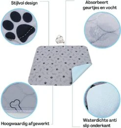 XXL Puppy Training Pad - Plasmat - Zwart - 104 X 104 Cm - Hondentoilet - Herbruikbaar - Wasbaar -Hondenartikelen Winkel 1137x1200