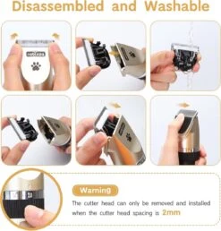 Nobleza Dieren Tondeuse Set - 4 Opzetkammen - Draadloos - Voor Huisdieren Katten & Honden -Hondenartikelen Winkel 1147x1200 7