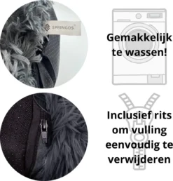 Hondenmand | Superzacht En Luxe | Wasbaar | Donut | Fluffy | Hondenkussen | 60cm | Grijs -Hondenartikelen Winkel 1151x1200 1