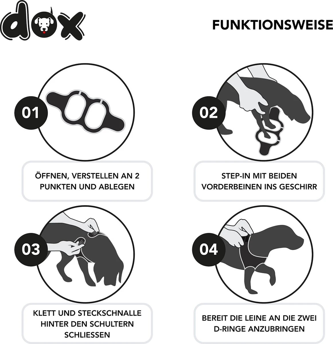 DDOXX Borstharnas Air Mesh, Step-In, Reflecterend | Vele Kleuren | Voor Kleine, Middelgrote En Middelgrote Honden | Hondenharnas Hond Kat Puppy | Kattenharnas Puppy Harnas | Zwart, M 8 DDOXX Borstharnas Air Mesh, Step-In, Reflecterend | Vele Kleuren | Voor Kleine, Middelgrote En Middelgrote Honden | Hondenharnas Hond Kat Puppy | Kattenharnas Puppy Harnas | Zwart, M - Afbeelding 8