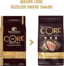 Wellness Core Grain Free Dog Senior Original Kalkoen&Kip - Hondenvoer - 10 Kg -Hondenartikelen Winkel 1163x1200