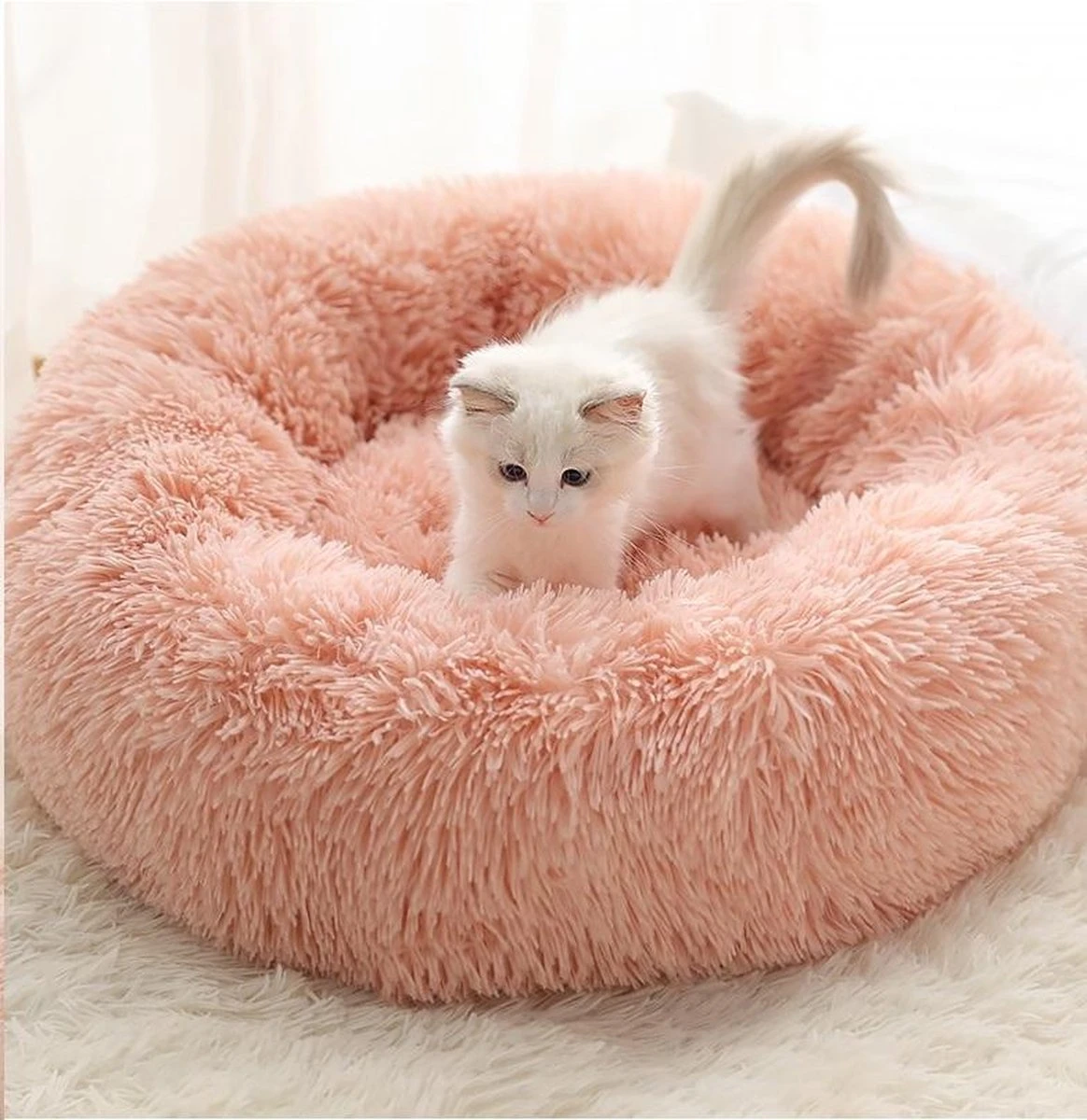 Studio Proud - Donut Mand - Honden En Katten Slaapbed - 50 Cm Roze - Pluche Hondenmand - Verkrijgbaar In Verschillende Maten En Kleuren 6 Studio Proud - Donut Mand - Honden En Katten Slaapbed - 50 Cm Roze - Pluche Hondenmand - Verkrijgbaar In Verschillende Maten En Kleuren - Afbeelding 6