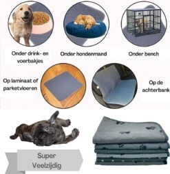 Sharon B - Puppy Training Pad - Plasmat - Beige Met Botjesprint - 80x90 Cm - Hondentoilet - Herbruikbaar - Wasbaar -Hondenartikelen Winkel 1167x1200 6