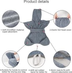 Super Absorberende Honden Badjas Grijs Maat L -Hondenartikelen Winkel 1178x1200 7