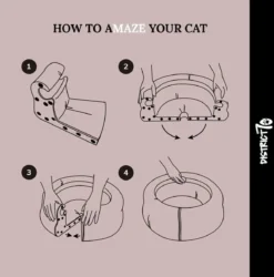 District 70 MAZE 3-in-1 Opvouwbare Kartonnen Kattenmand - Inclusief Catnip Balletje - Voor Slapen, Spelen En Krabben! -Hondenartikelen Winkel 1184x1200 11