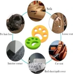 Merkloos Wasmachine Herbruikbare Haarverwijderaar - Huisdierhaar Verwijderaar - Anti Haren - Accessoires Wasmachine - Groen - 1 Stuks -Hondenartikelen Winkel 1189x1200 6