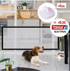 Merkloos ACE Pets – Oprolbaar Hondenrek Voor Binnen - Traphekje Hond Zonder Boren - Veiligheidshek Deurhekje - 180 X 72 Cm - Zwart -Hondenartikelen Winkel 1190x1200 10