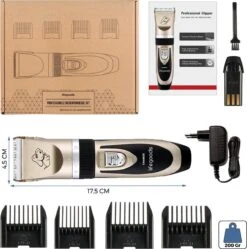 LifeGoods Hondentondeuse - Voor Katten En Honden - Complete Set - 5 Standen - Draadloos - Oplaadbaar - Goud/Zwart -Hondenartikelen Winkel 1190x1200 8