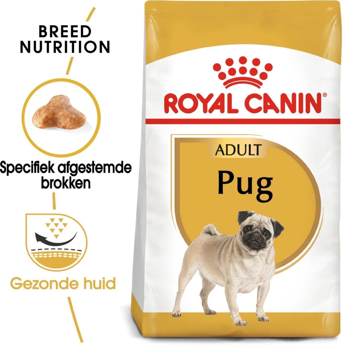 Royal Canin Mopshond/Pug Adult - Hondenvoer - 3 Kg 2 Royal Canin Mopshond/Pug Adult - Hondenvoer - 3 Kg - Afbeelding 2