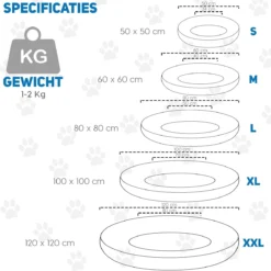 Pawzle Hondenmand - Donut Hondenkussen - Kattenmand - Bed Voor Honden & Katten - Wasbaar - 60cm - Zwart -Hondenartikelen Winkel 1199x1200 11