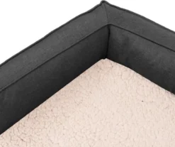 VidaXL Hondenbed Ergonomisch Linnen-look 60x42 Cm Fleece Donkergrijs -Hondenartikelen Winkel 1200x1005