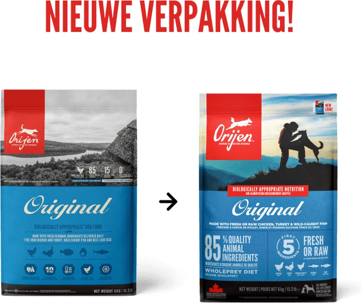 Orijen Original Dog - Honden Droogvoer - 17 Kg 4 Orijen Original Dog - Honden Droogvoer - 17 Kg - Afbeelding 4