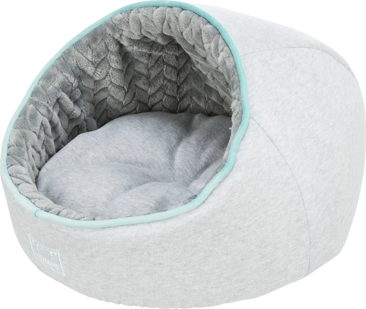 Trixie Hondenmand Iglo Junior Lichtgrijs / Mintgroen - 40X40X27 CM 1 Trixie Hondenmand Iglo Junior Lichtgrijs / Mintgroen - 40X40X27 CM