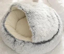 Mooki Nova Plushe - Kattenmand - Luxe Kattenbed - Kattenkussen - Cavebed - Donut - Extra Zacht & Comfortabel - Hondenmand - Lichtblauw - 50 Cm -Hondenartikelen Winkel 1200x1022