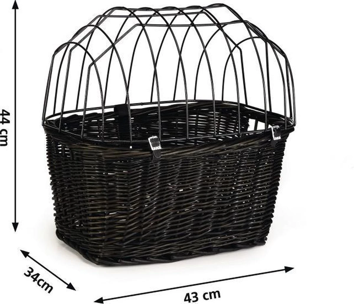 Beeztees - Fietsmand+Draadkap - Zwart - 43x34x44 Cm 3 Beeztees - Fietsmand+Draadkap - Zwart - 43x34x44 Cm - Afbeelding 3