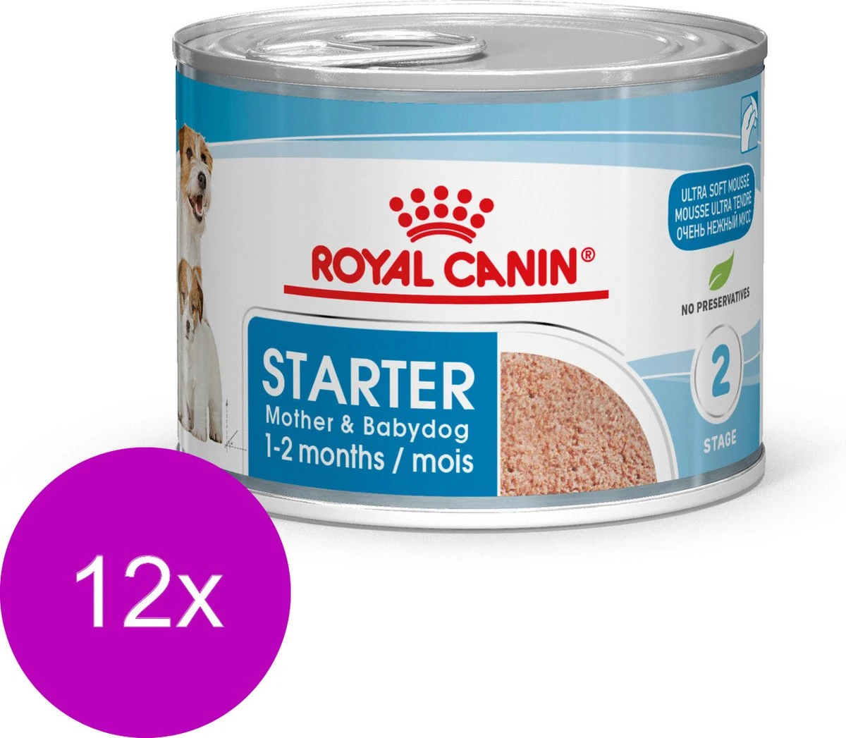 Royal Canin Starter Mousse Mother & Babydog - Puppy-Hondenvoer - 12 X 195 G 2 Royal Canin Starter Mousse Mother & Babydog - Puppy-Hondenvoer - 12 X 195 G - Afbeelding 2