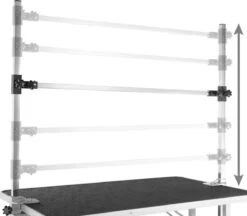 Tectake - Honden Trimtafel Met Twee Lussen - Zwart/zilver- 402893 -Hondenartikelen Winkel 1200x1051 2