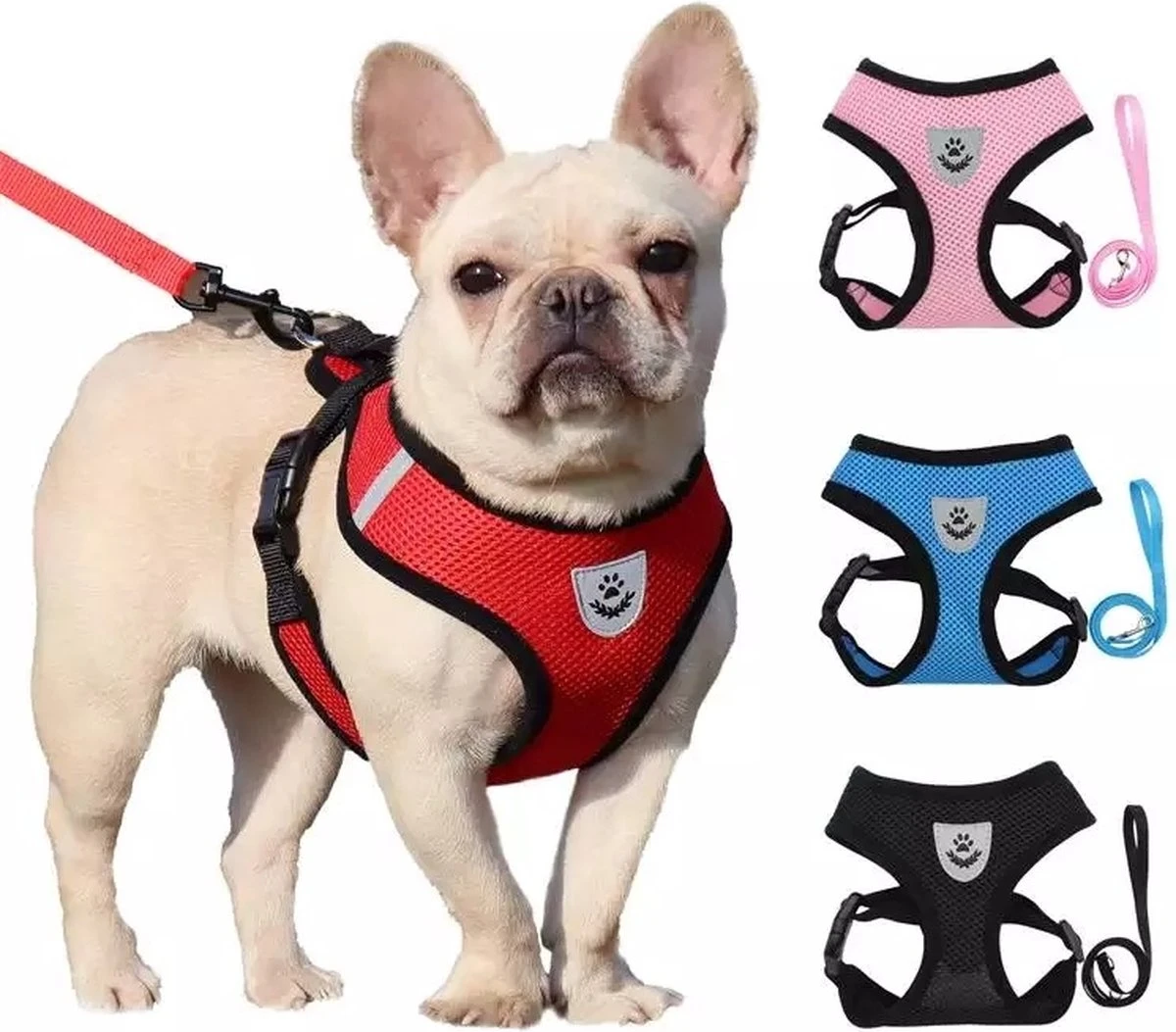 Zavelo® Honden Tuigje - Puppy En Kattentuigje - Hondenharnas - Reflecterend - Incl. Bijpassend Riempje - Zwart-Maat: S 4 Zavelo® Honden Tuigje - Puppy En Kattentuigje - Hondenharnas - Reflecterend - Incl. Bijpassend Riempje - Zwart-Maat: S - Afbeelding 4