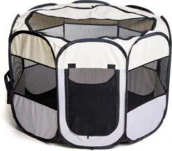 Dogs&Co Puppyren Opvouwbaar Grijs 90x90x60cm In Handige Draagtas -Hondenartikelen Winkel 1200x1057 8