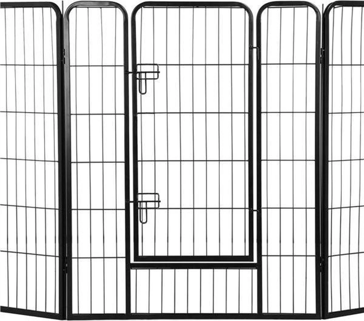 Topmast Premium Puppyren - Zwart - Hondenren - Opvouwbaar - 80 Cm Hoog - Binnen - Voor Puppy's En Honden 2 Topmast Premium Puppyren - Zwart - Hondenren - Opvouwbaar - 80 Cm Hoog - Binnen - Voor Puppy's En Honden - Afbeelding 2