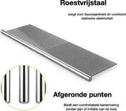 Merkloos Anti-Klit- Kam - Haarverwijderaar Voor Huisdieren - Pijnloos - Roestvrijstaal - Huisdiervriendelijk -Hondenartikelen Winkel 1200x1059 1