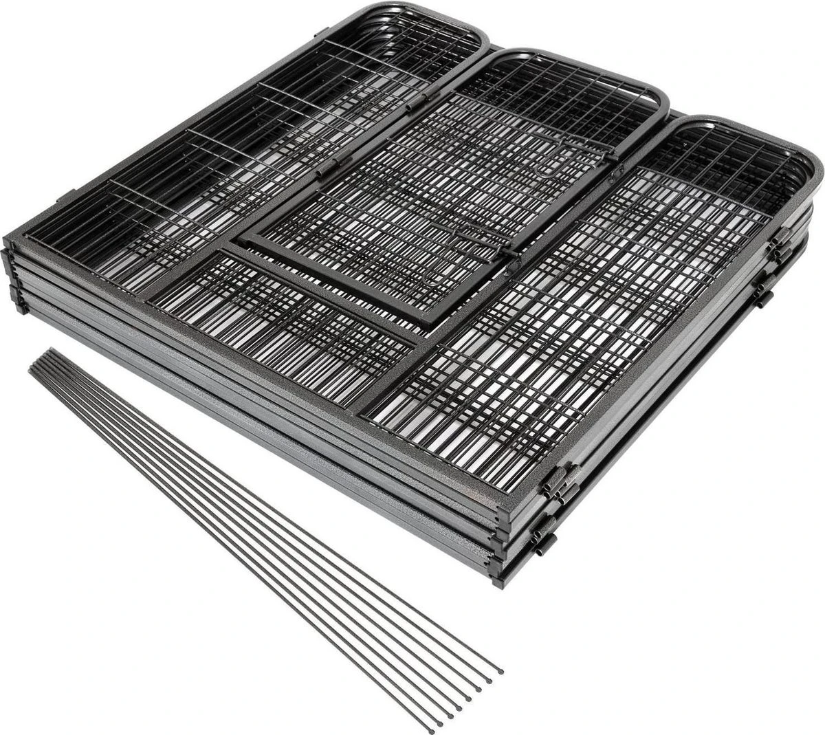 Merkloos Premium Puppyren - 80 Cm Hoog - 640 Cm Omtrek - Hondenren - Hondenhok - Grijs Hamerslag 4 Merkloos Premium Puppyren - 80 Cm Hoog - 640 Cm Omtrek - Hondenren - Hondenhok - Grijs Hamerslag - Afbeelding 4