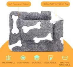 Nobleza Benchkussen - Dierenkussen - Hondenkussen - Kattenkussen - Benchmat - Dierenmat - Hondenmat - Kattenmat - Grijs - Maat S -Hondenartikelen Winkel 1200x1095 2