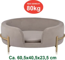 Maxxpro Pet Bed - Huisdieren Tot 80KG - Zacht Fluwelen Kussen - Verhoogd Katten- En Hondenbed - Grijs - 60,5 X 40,5 X 23,5 Cm 11 Maxxpro Pet Bed - Huisdieren Tot 80KG - Zacht Fluwelen Kussen - Verhoogd Katten- En Hondenbed - Grijs - 60,5 X 40,5 X 23,5 Cm -Hondenartikelen Winkel 1200x1103