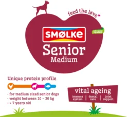 Smolke Senior Medium - Kip - Hondenvoer - 12 Kg -Hondenartikelen Winkel 1200x1108 1