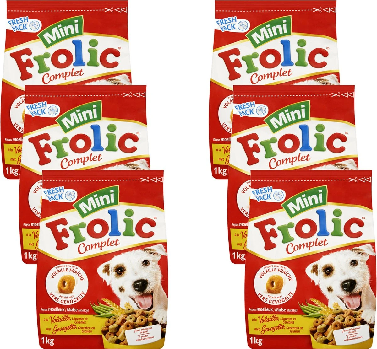 Frolic Compleet Mini Honden Droogvoer - Gevogelte - 6 X 1 Kg 4 Frolic Compleet Mini Honden Droogvoer - Gevogelte - 6 X 1 Kg - Afbeelding 4