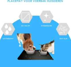 Winkrs - Placemat Voor Voerbak Van Hond Of Kat Huisdieren - Zwart Siliconen Waterdicht -Hondenartikelen Winkel 1200x1124 17