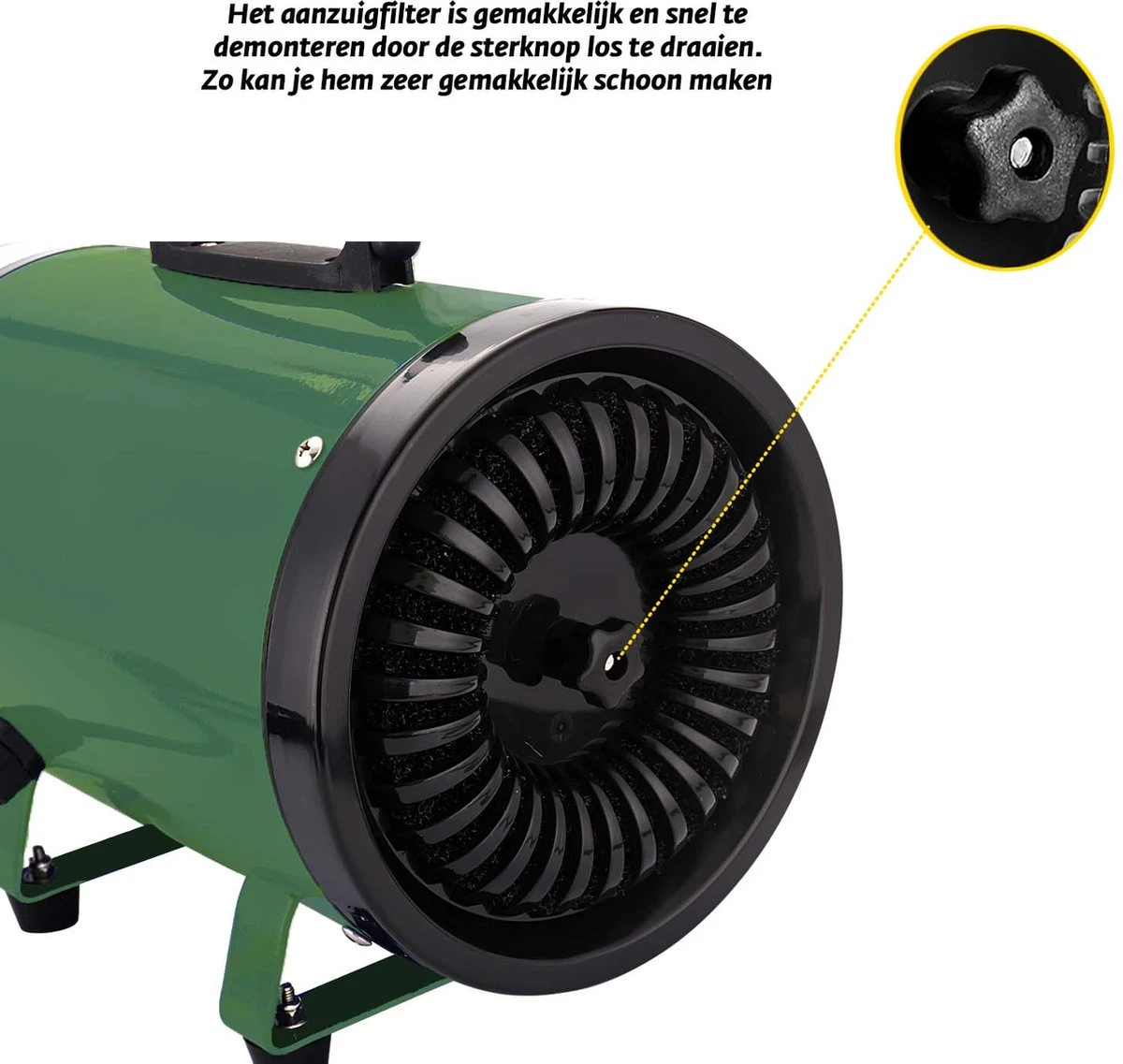 Gridbyt Professionele Hondenföhn – Waterblazer Voor Honden – Voor Een Mooie Vacht – Groen 5 Gridbyt Professionele Hondenföhn – Waterblazer Voor Honden – Voor Een Mooie Vacht – Groen - Afbeelding 5