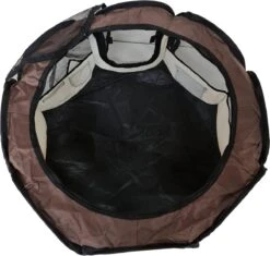 Dailyibed Opvouwbare Puppyren - Bruin - 115x115x58 Cm - Incl. Draagtas - Incl. Voederbak -Hondenartikelen Winkel 1200x1140 17