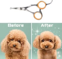 Merkloos Premium Gebogen Trimschaar Honden - Huisdier Trimmen - Hoofd, Poten Ogen & Oren - Kat & Hond Knippen - Veilige Schaar -Hondenartikelen Winkel 1200x1144 9