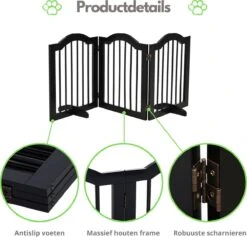 Paws & Claws - Hondenhek Deurhekje - Dog Barrier - 154,5 X 61 Cm - Opvouwbaar - Zwart -Hondenartikelen Winkel 1200x1149 7