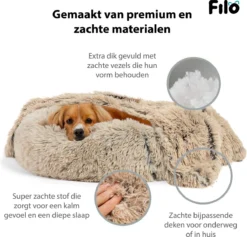 Filo Hondenmand 60cm Met Deken & Rits – Crème – Geschikt Als Kattenmand - Fluffy Donut Hondenbed Lichtbruin - Honden Mand & Bed – Hondenkussen – Kussen Hond – Katten Mand -Hondenartikelen Winkel 1200x1153 2