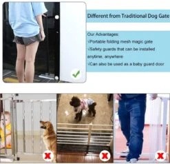 Merkloos ACE Pets – Oprolbaar Hondenrek Voor Binnen - Traphekje Hond Zonder Boren - Veiligheidshek Deurhekje - 180 X 72 Cm - Zwart -Hondenartikelen Winkel 1200x1157 9