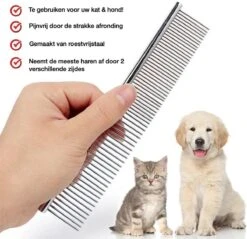 Merkloos Anti-Klit- Kam - Haarverwijderaar Voor Huisdieren - Pijnloos - Roestvrijstaal - Huisdiervriendelijk -Hondenartikelen Winkel 1200x1161 26