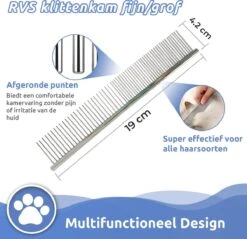 TwinQ Vachtverzorgingsset Hond/kat - Professionele 2-zijdige Ondervacht Kam - Klittenkam Voor Honden En Katten - Verwijderd Klitten En Voorkomt Haaruitval - Incl. Vlooienkam En Tandenborstel 12 TwinQ Vachtverzorgingsset Hond/kat - Professionele 2-zijdige Ondervacht Kam - Klittenkam Voor Honden En Katten - Verwijderd Klitten En Voorkomt Haaruitval - Incl. Vlooienkam En Tandenborstel -Hondenartikelen Winkel 1200x1163 14