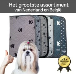 Sharon B - Puppy Training Pad - Plasmat - Beige Met Botjesprint - 80x90 Cm - Hondentoilet - Herbruikbaar - Wasbaar -Hondenartikelen Winkel 1200x1163 9