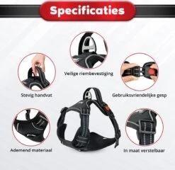 Purrr Fect Hondentuigje - Anti-Trek Tuig - Hondenharnas - Y Tuig Hond - Waterproof - Reflecterend - Verstelbaar - Maat L -Hondenartikelen Winkel 1200x1167 40